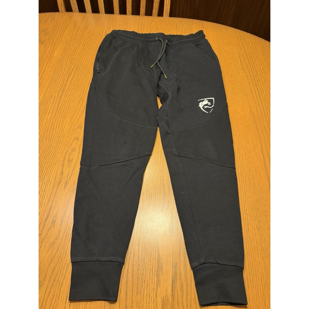 Alphalete Origin Joggers Women's Medium Black Fleece Tapered Leg Athletic Fit